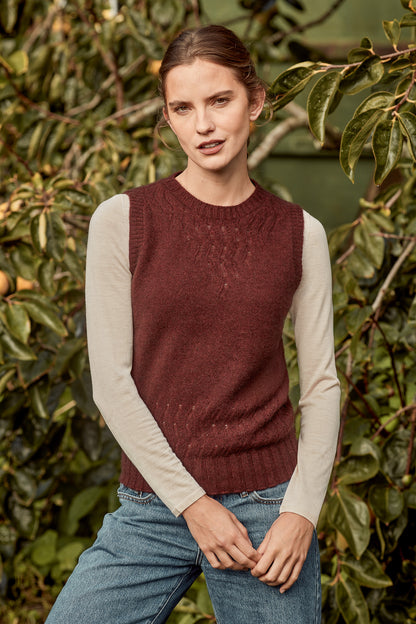 HERRINGBONE LACE VEST