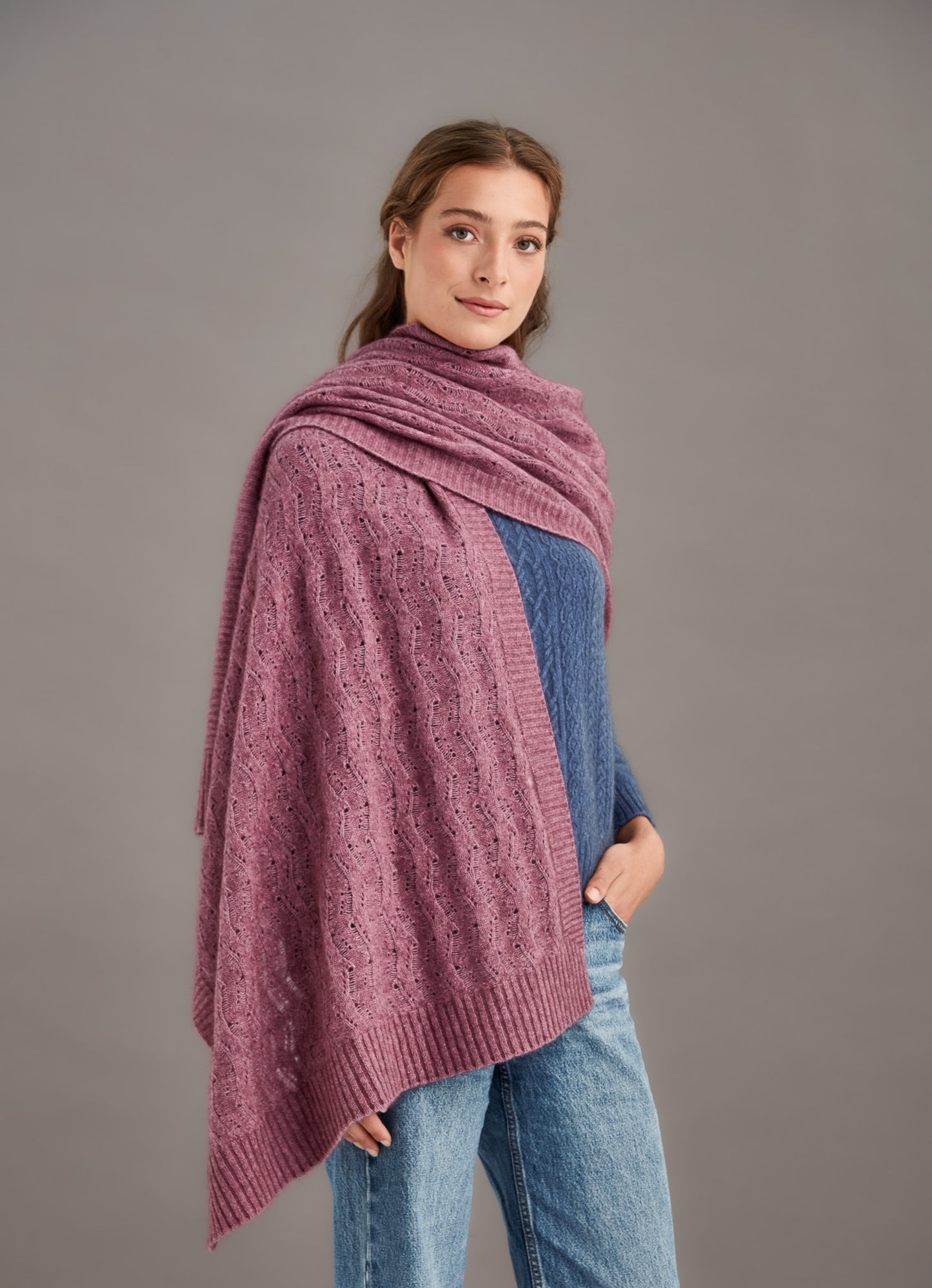 HERRINGBONE LACE SHAWL