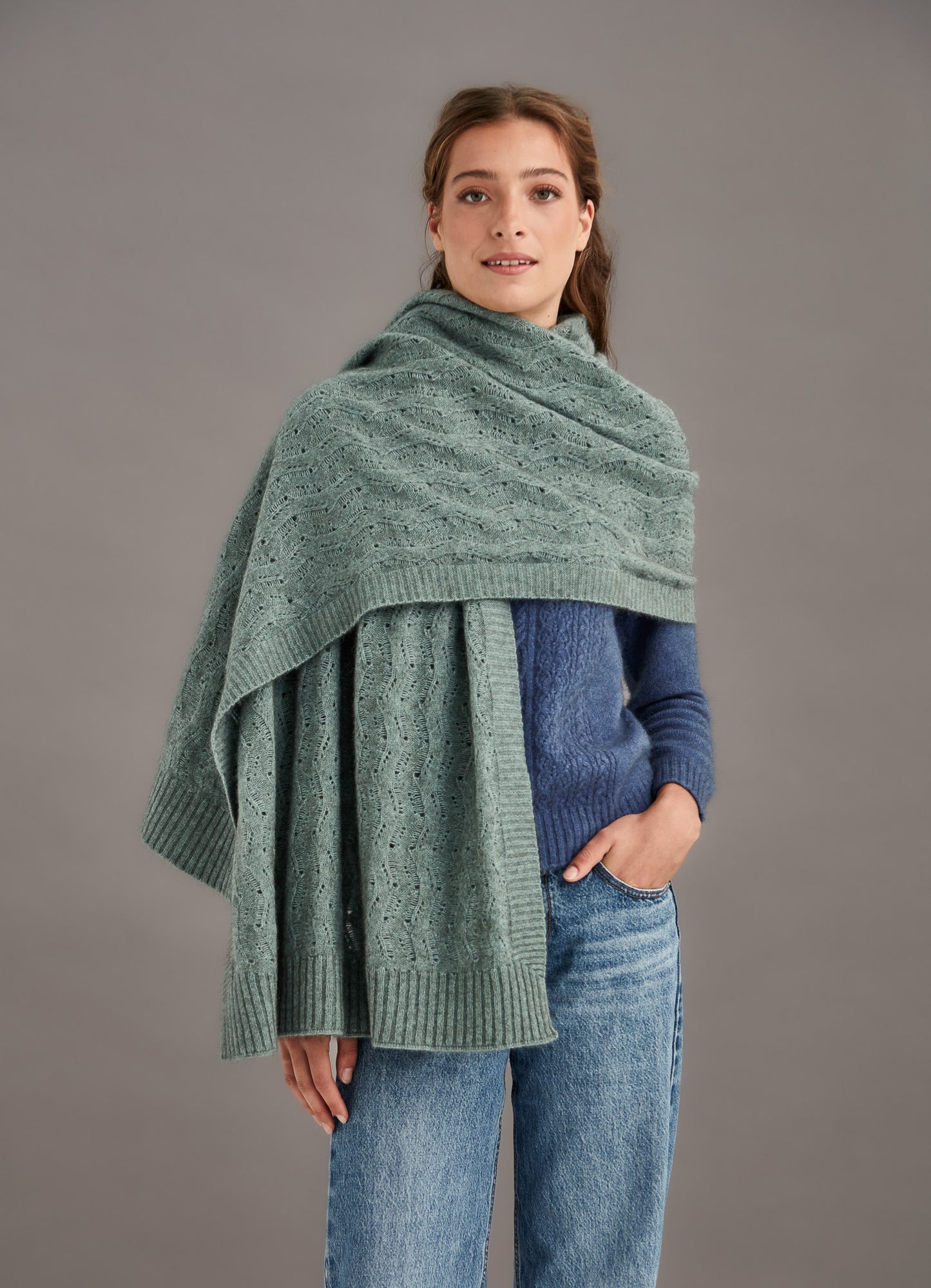 HERRINGBONE LACE SHAWL