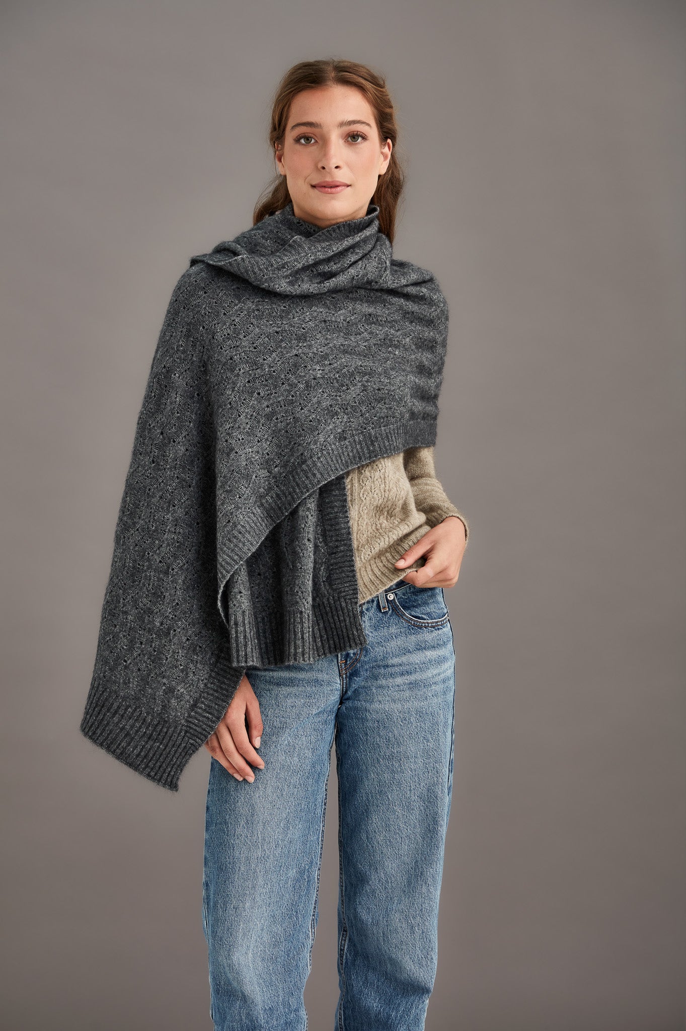 HERRINGBONE LACE SHAWL