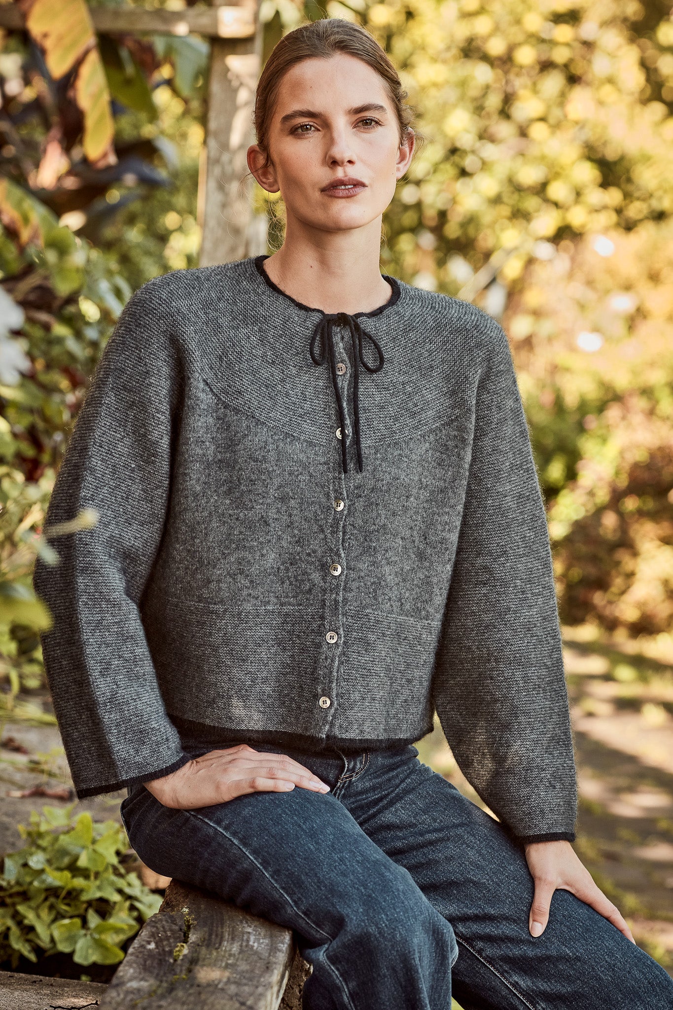 GARTER STITCH CARDIGAN
