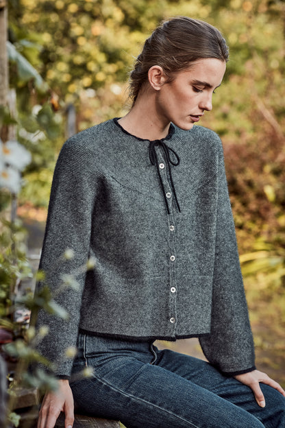 GARTER STITCH CARDIGAN