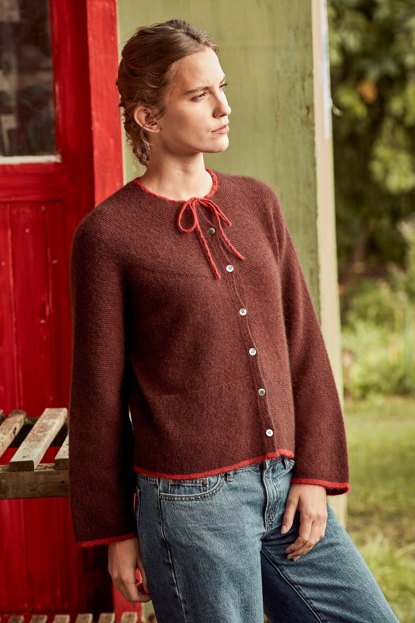 GARTER STITCH CARDIGAN