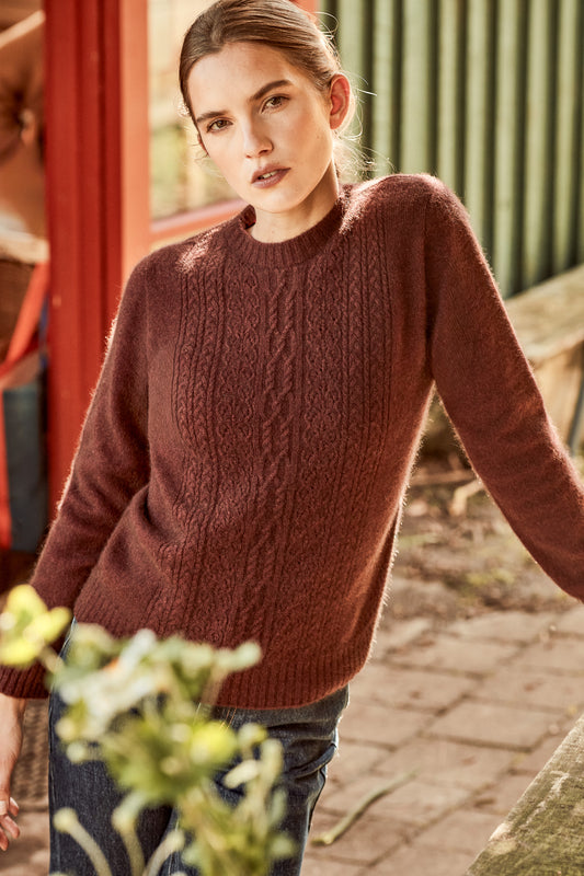 CREW NECK JERSEY WITH LACE DETAIL