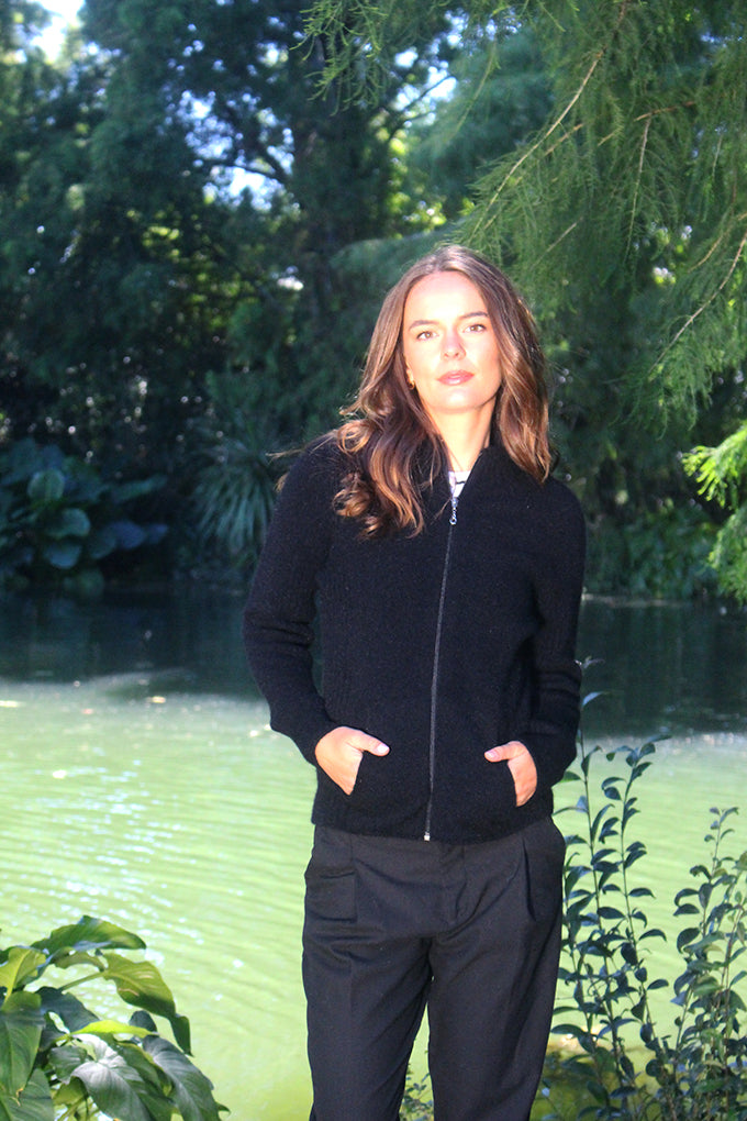 RIB DETAIL JACKET WITH POCKETS