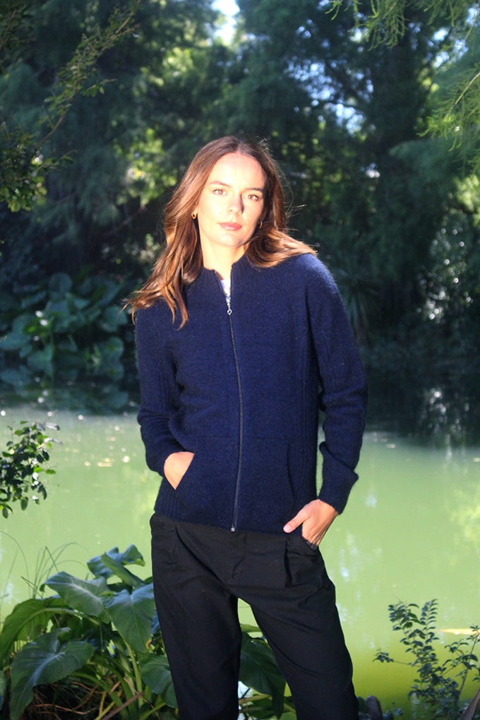 RIB DETAIL JACKET WITH POCKETS