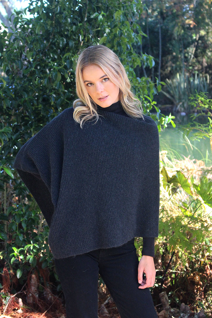 ALPACA RIB PONCHO