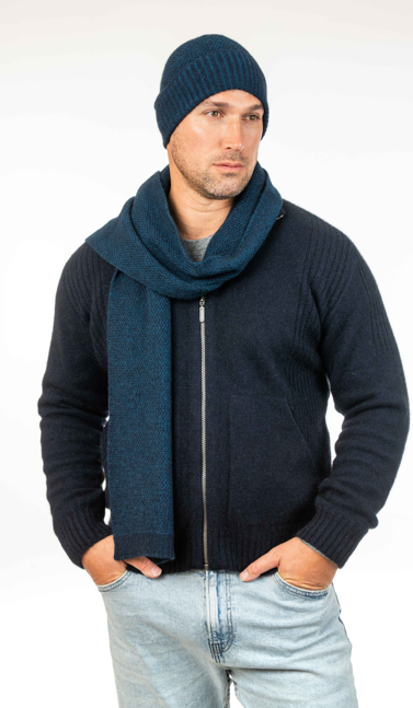 MOSS STITCH PLATED SCARF