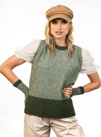 MOSS STITCH PLATED VEST
