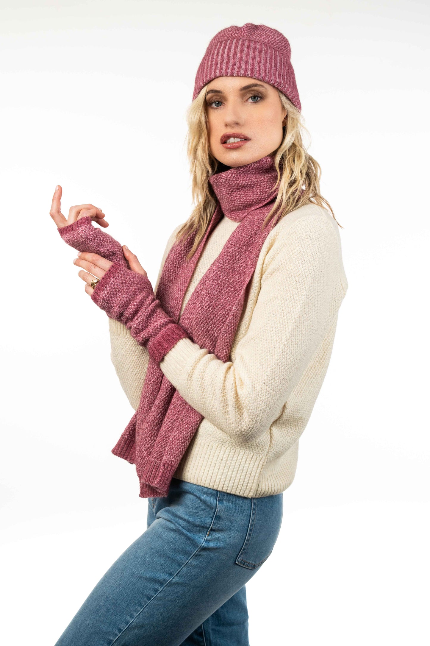 MOSS STITCH PLATED GLOVELET