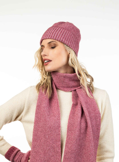 MOSS STITCH PLATED BEANIE