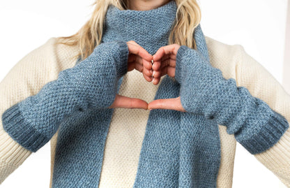 MOSS STITCH PLATED GLOVELET
