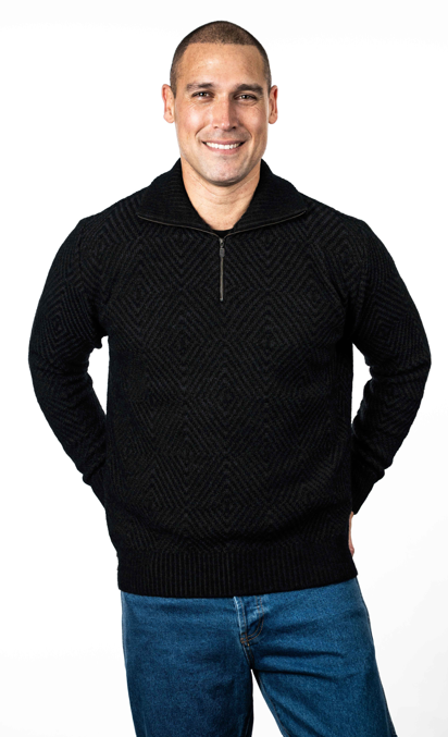 DIAMOND PLATED ZIP JUMPER