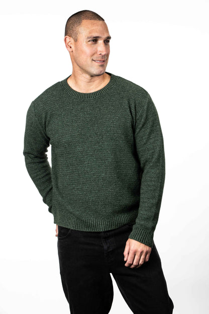 MEN'S MOSS STITCH PLATED JUMPER