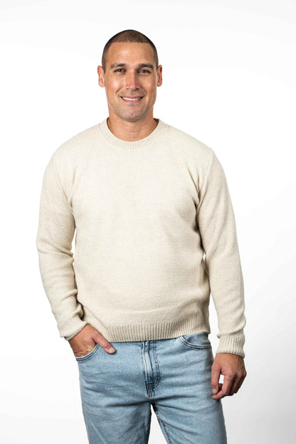 MEN'S MOSS STITCH PLATED JUMPER