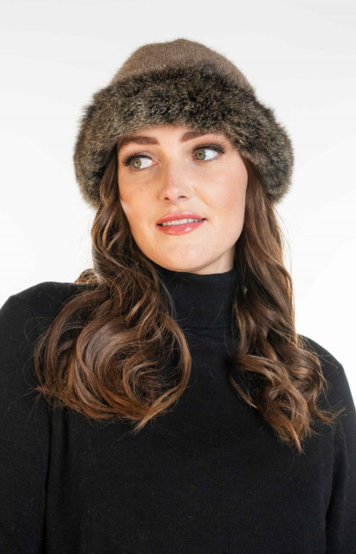 FUR TRIM BEANIE