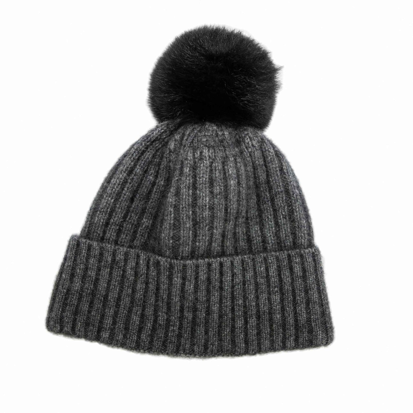 FUR POM POM BEANIE