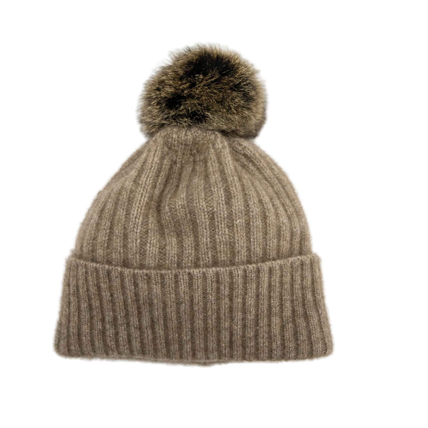 FUR POM POM BEANIE