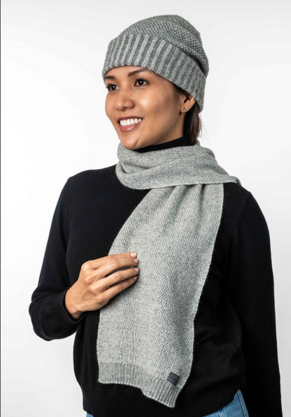 MOSS STITCH PLATED BEANIE