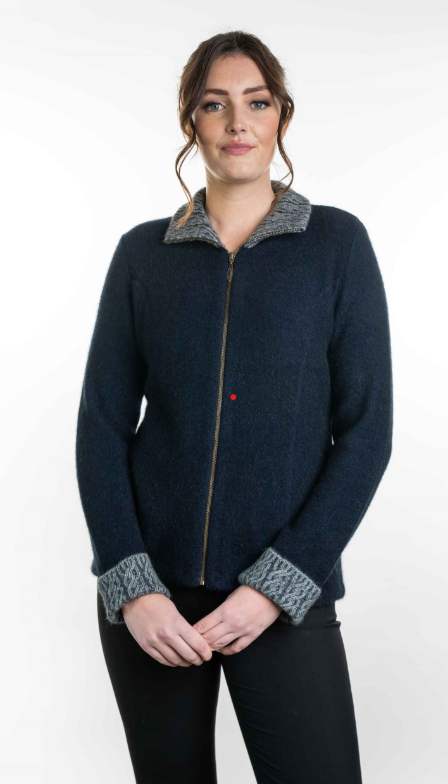 TWO TONE TRIM JACKET