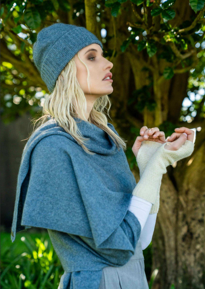 LIGHTWEIGHT MOSS STITCH WRAP