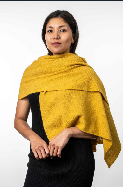 LIGHTWEIGHT MOSS STITCH WRAP