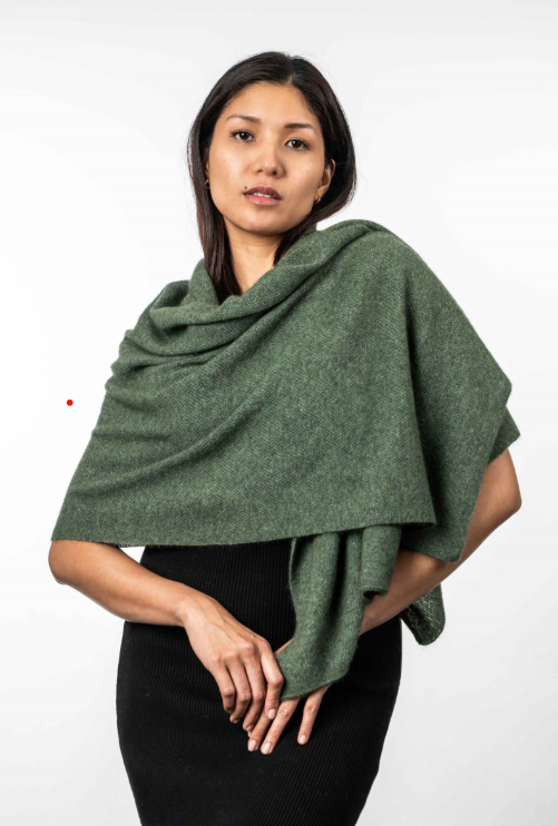LIGHTWEIGHT MOSS STITCH WRAP