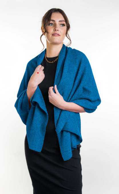 LIGHTWEIGHT MOSS STITCH WRAP