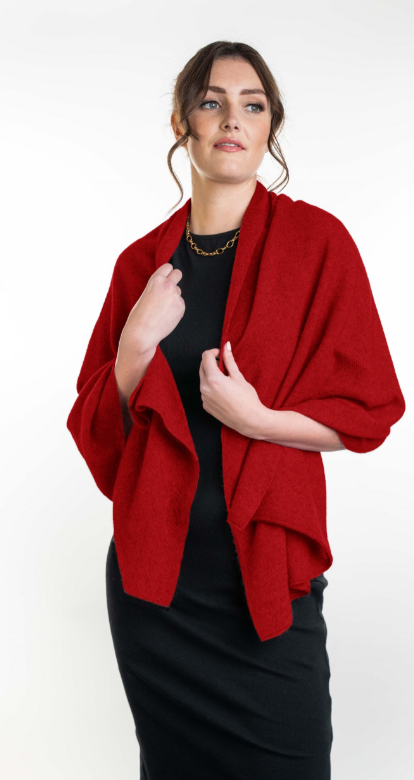 LIGHTWEIGHT MOSS STITCH WRAP