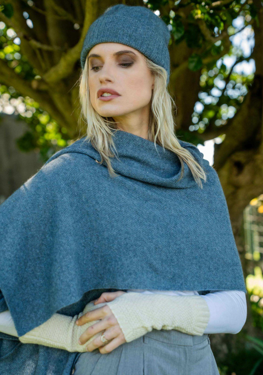LIGHTWEIGHT MOSS STITCH WRAP