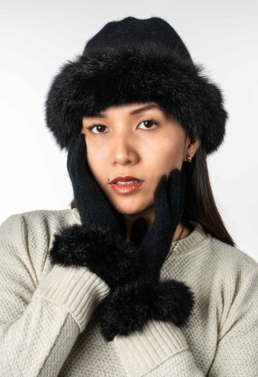 FUR TRIM GLOVES