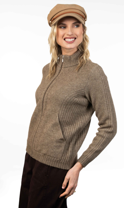 RIBBED ZIP JACKET