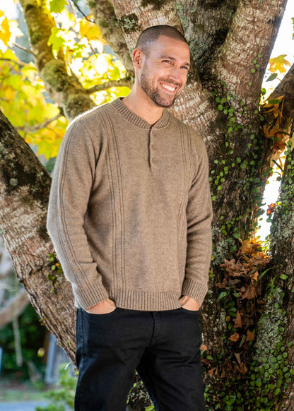 CREW NECK BUTTON JUMPER