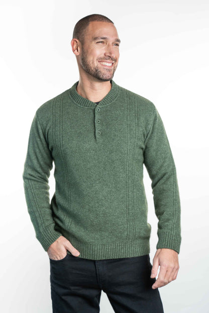 CREW NECK BUTTON JUMPER