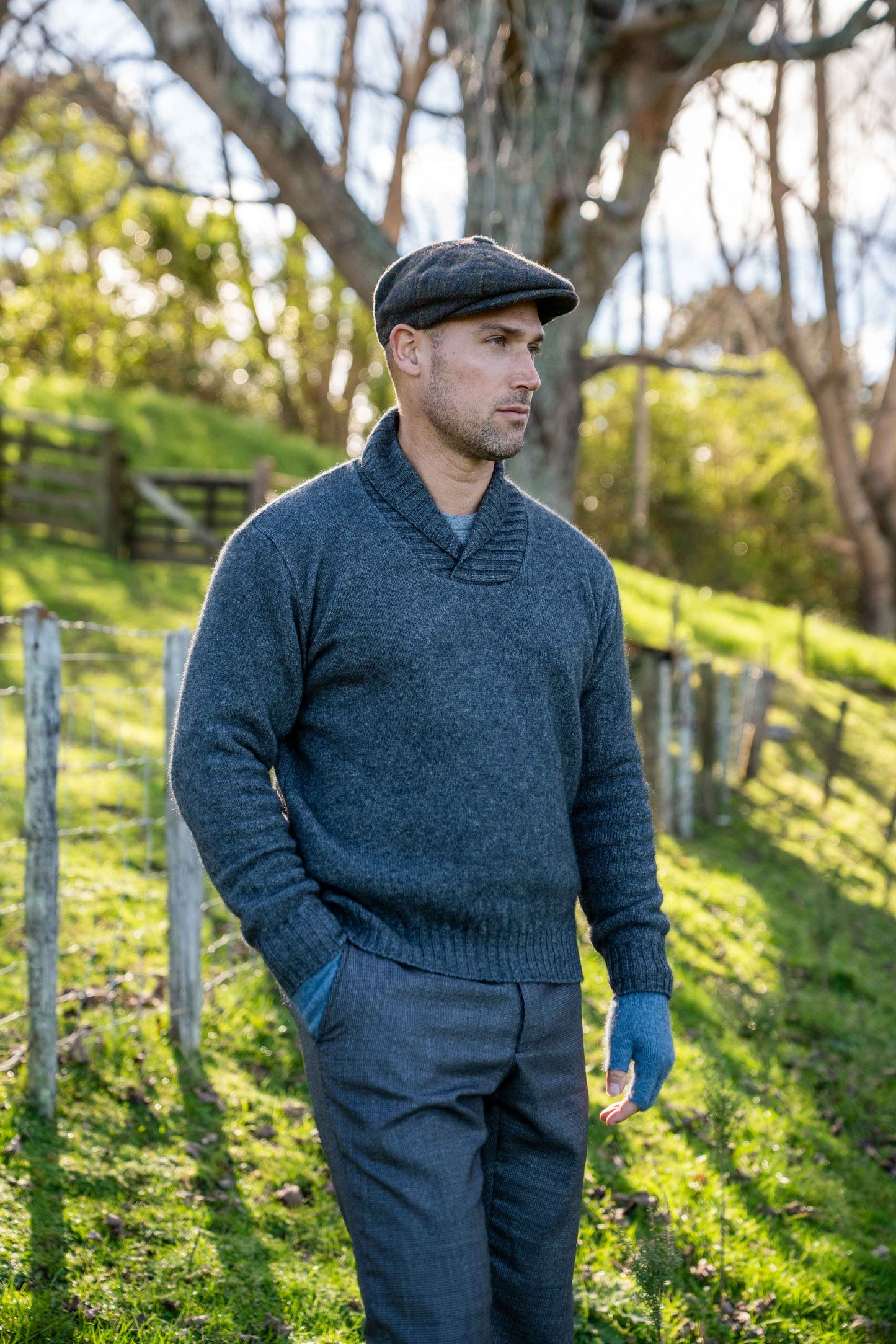 SHAWL COLLAR JUMPER