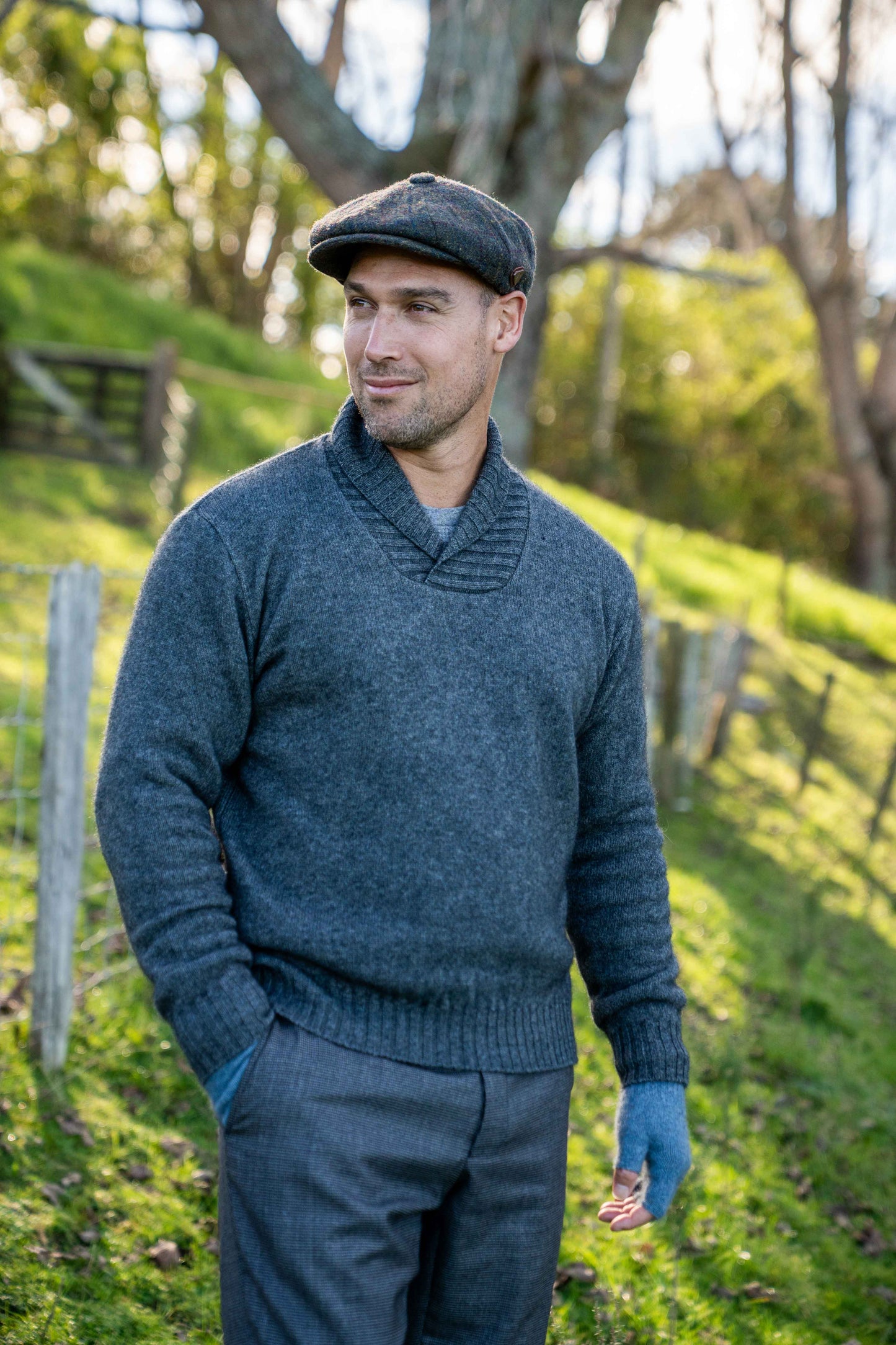 SHAWL COLLAR JUMPER