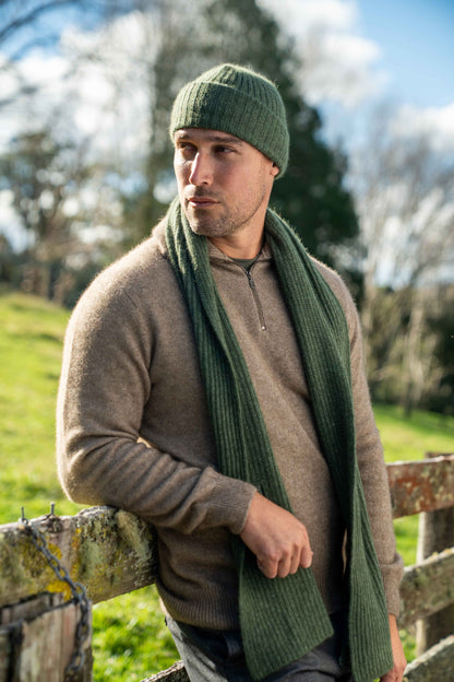 RIBBED KEYHOLE SCARF
