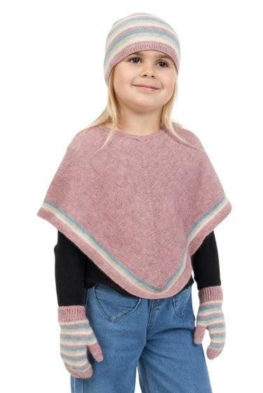 CHILD STRIPED PONCHO