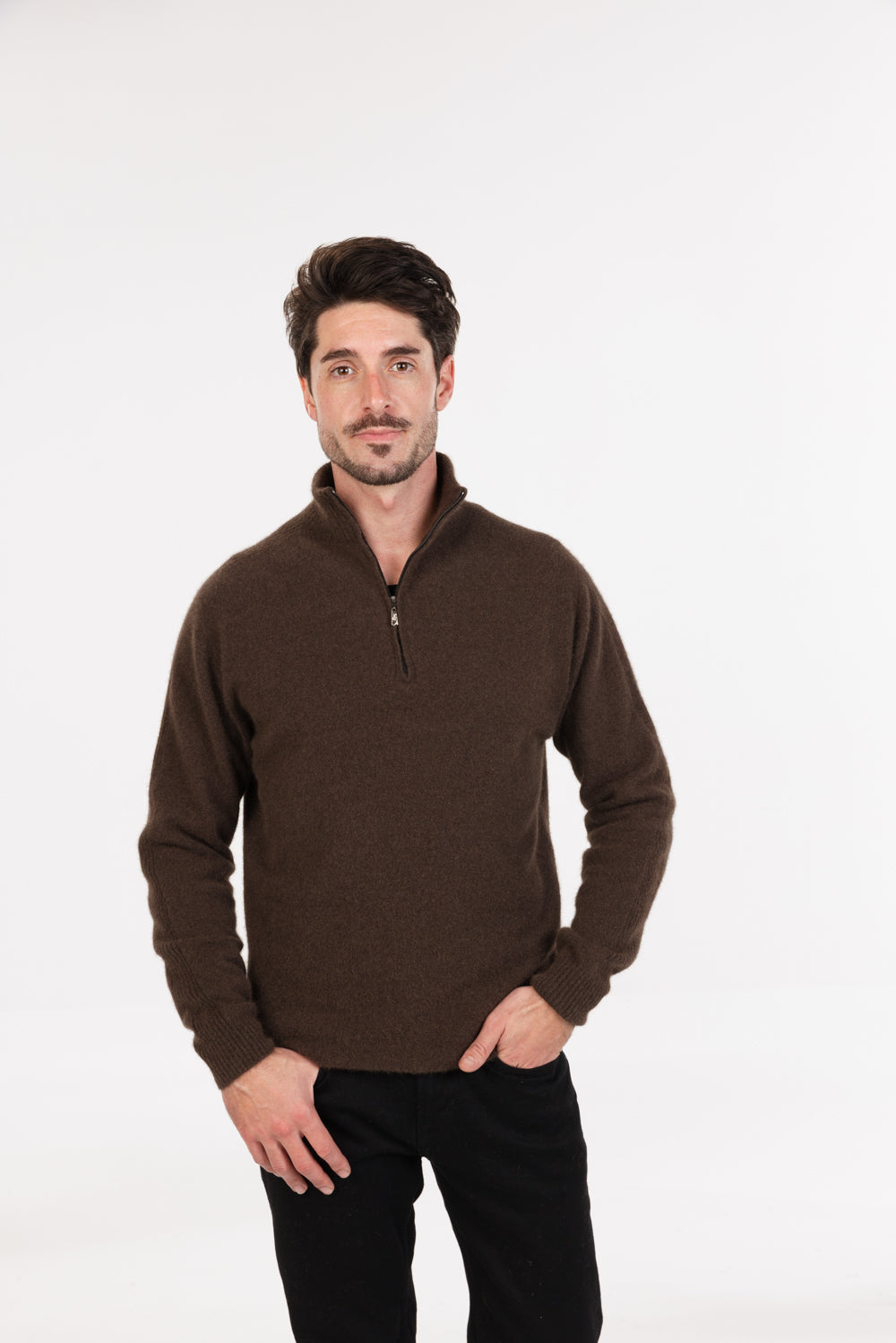 LIGHTWEIGHT HALF ZIP SWEATER