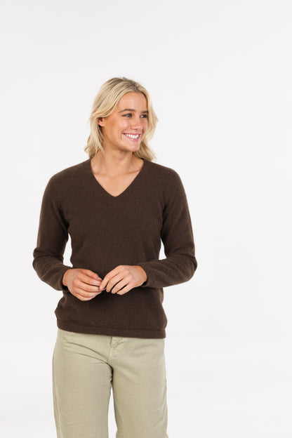 VEE NECK PLAIN SWEATER