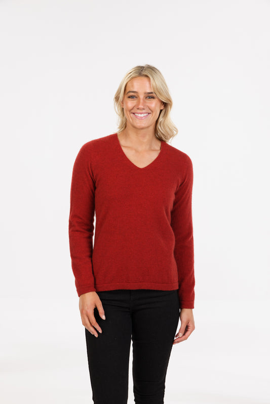 VEE NECK PLAIN SWEATER