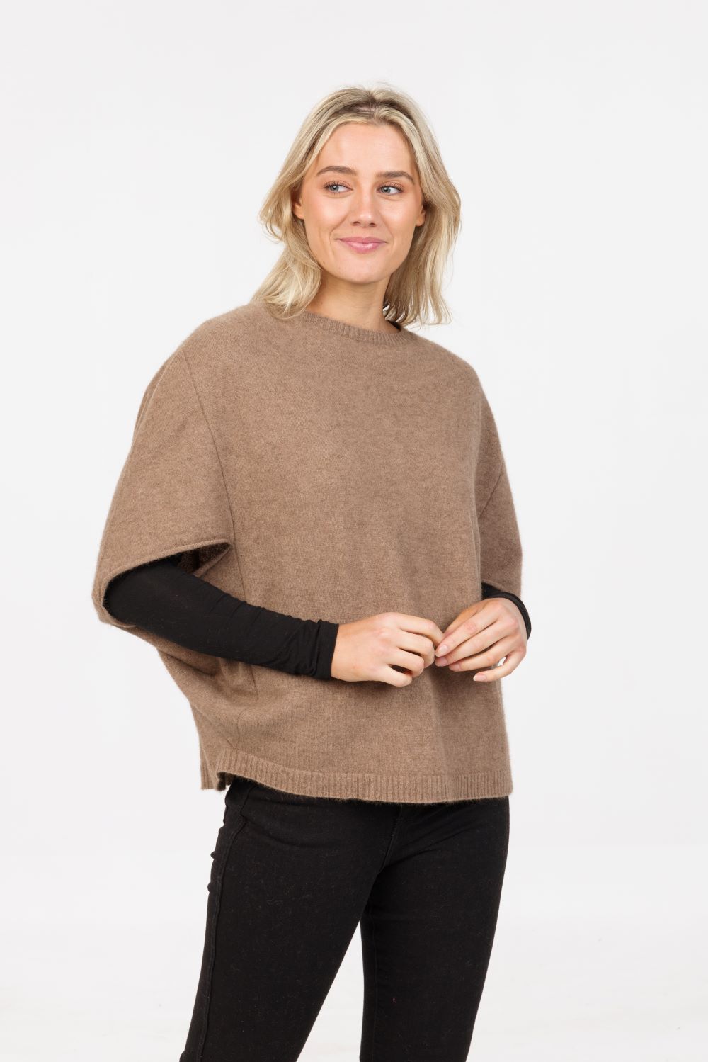 SPLIT SLEEVE PONCHO