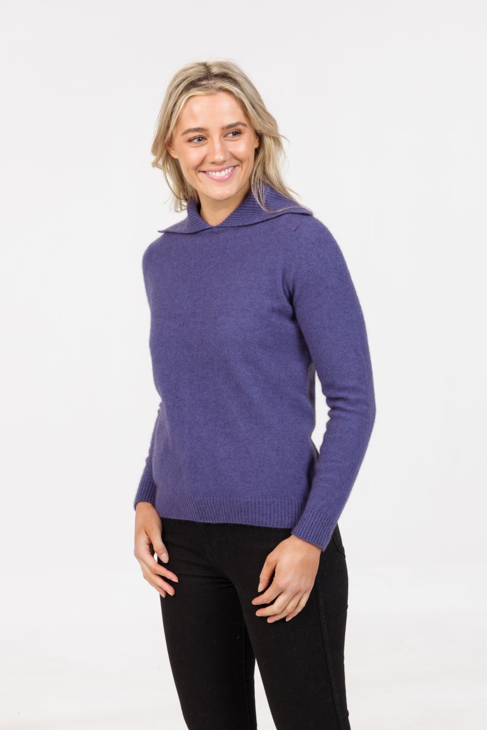 FOLDED COLLAR SWEATER