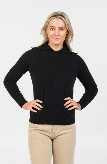 FOLDED COLLAR SWEATER