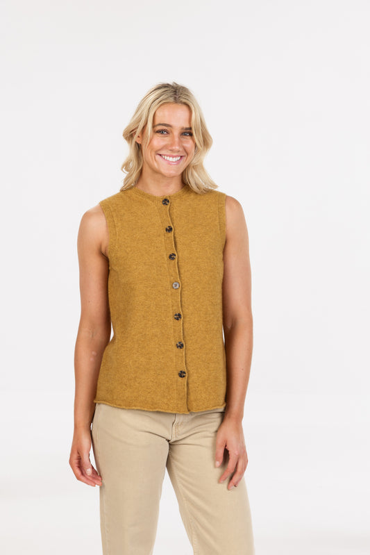 SLEEVELESS CARDIGAN
