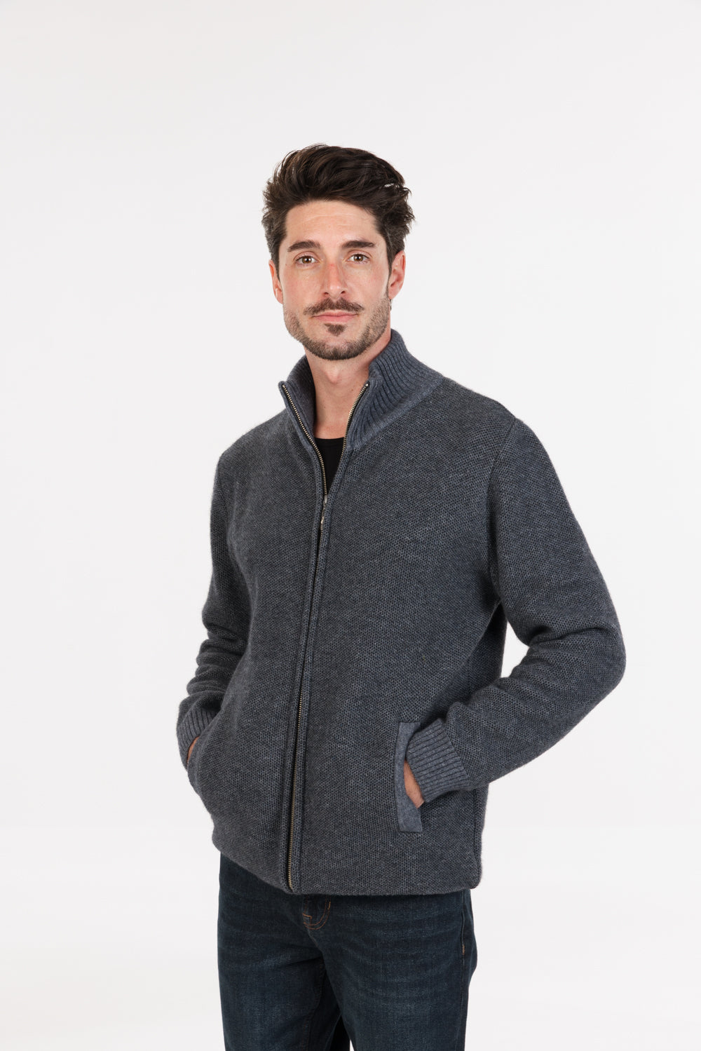 TEXTURED FULL ZIP JACKET