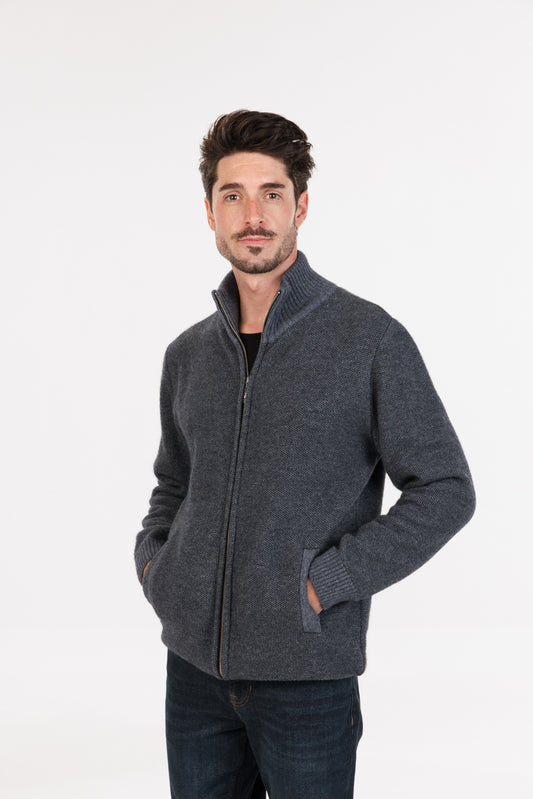 TEXTURED FULL ZIP JACKET