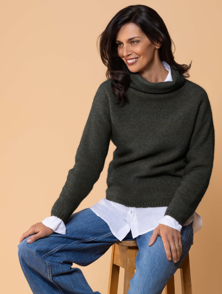 MOSS STITCH COWL