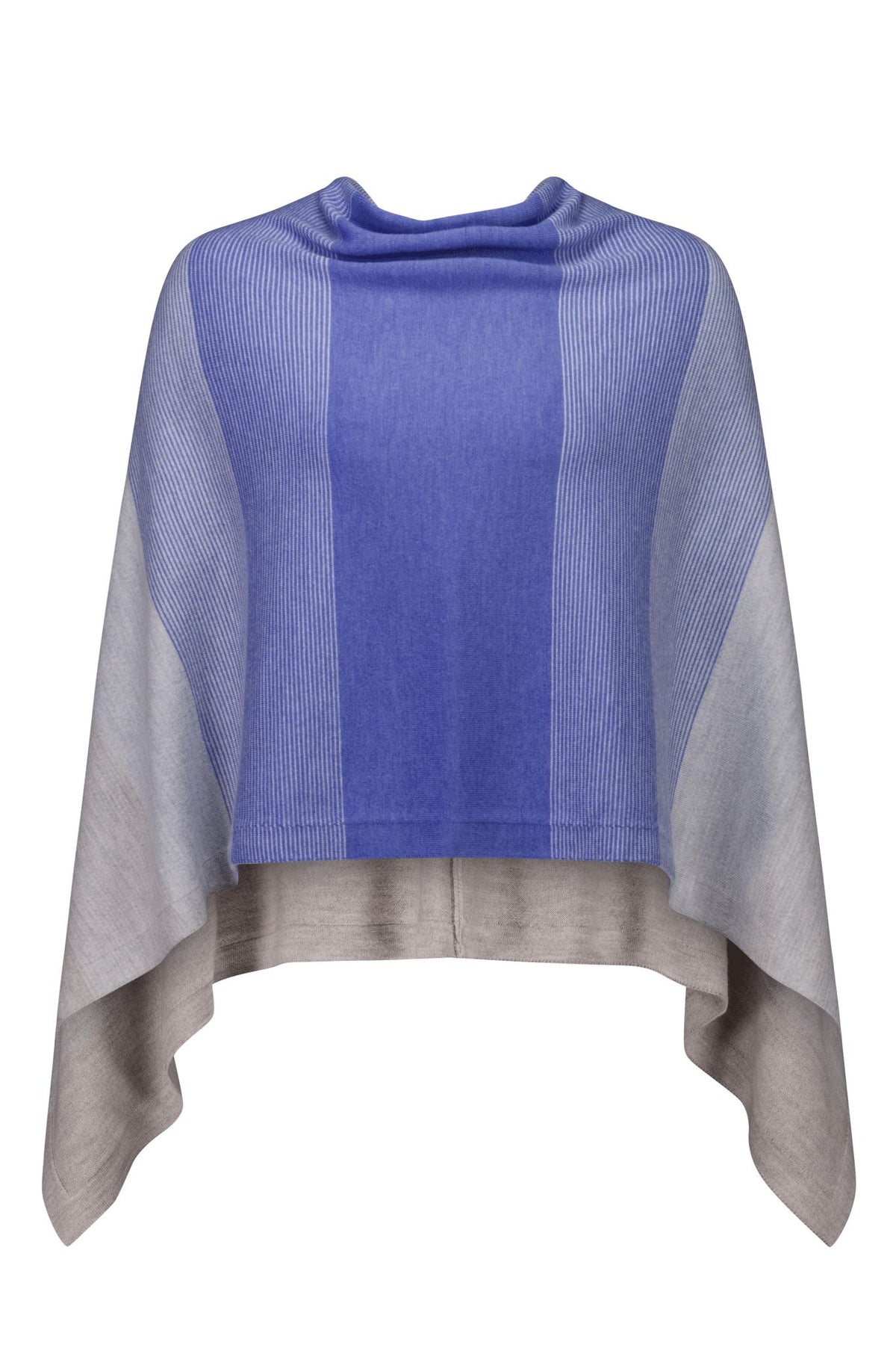 GRADUATED STRIPE PONCHO