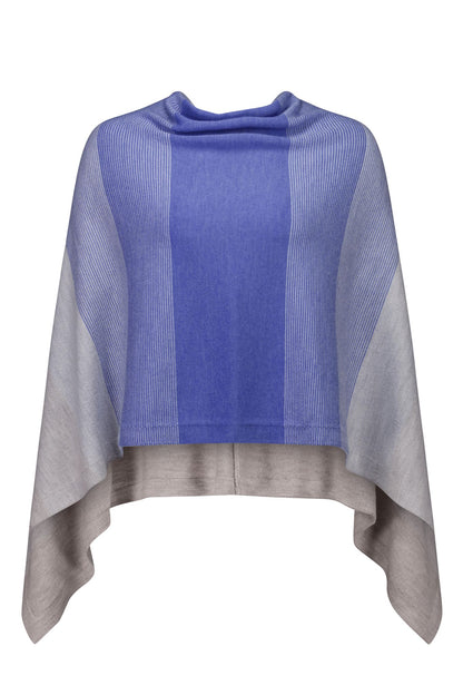 GRADUATED STRIPE PONCHO